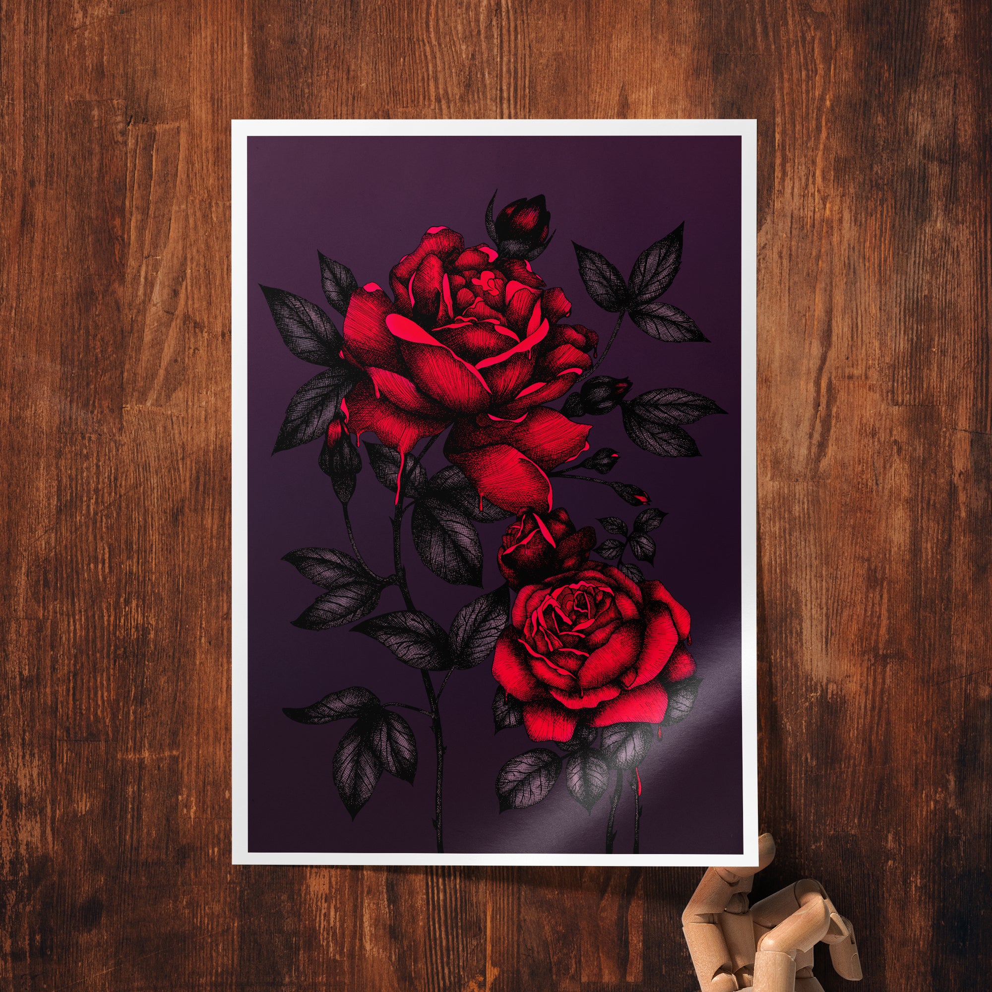 Bleeding Roses - Giclée Art Print