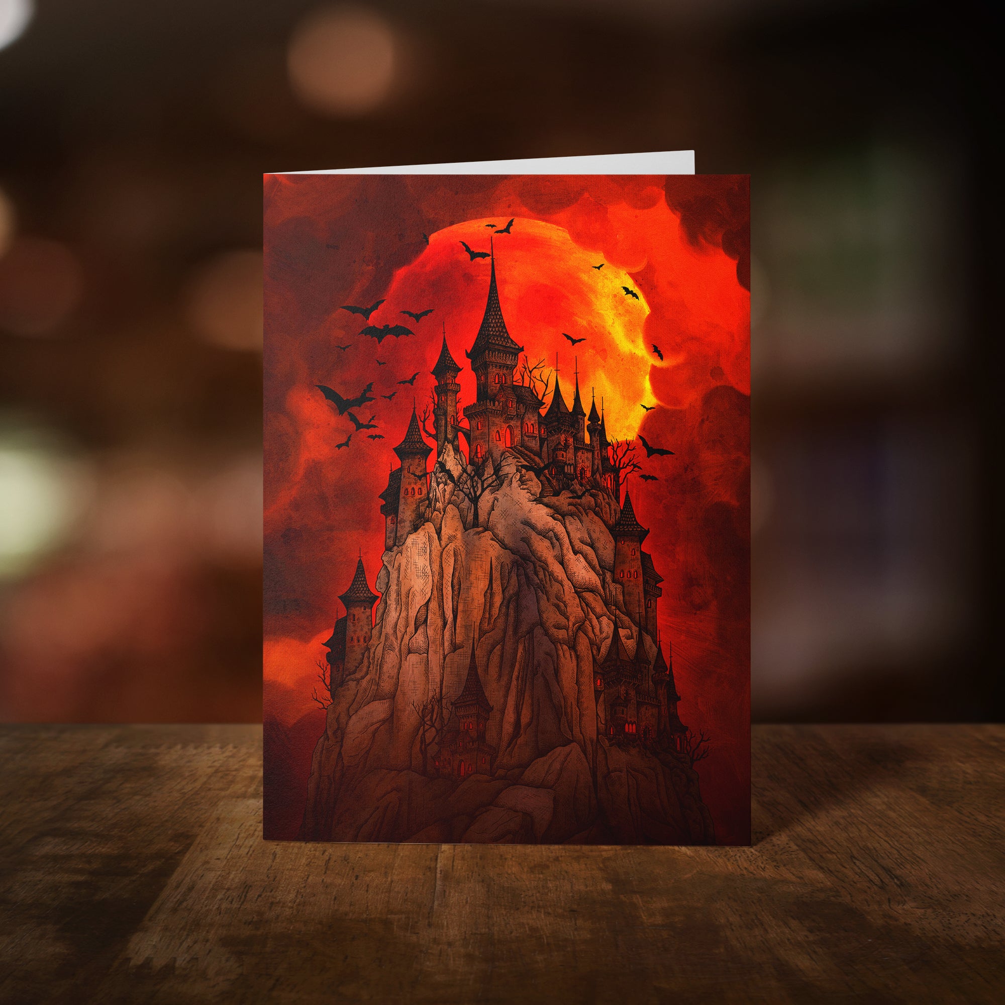 Blood Moon Castle - Greeting Card