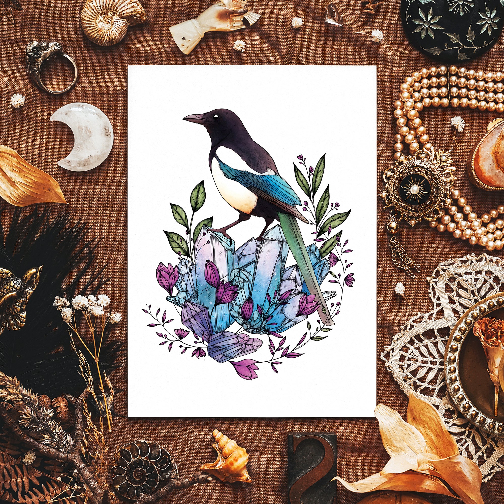 Crystal Magpie - Giclée Art Print