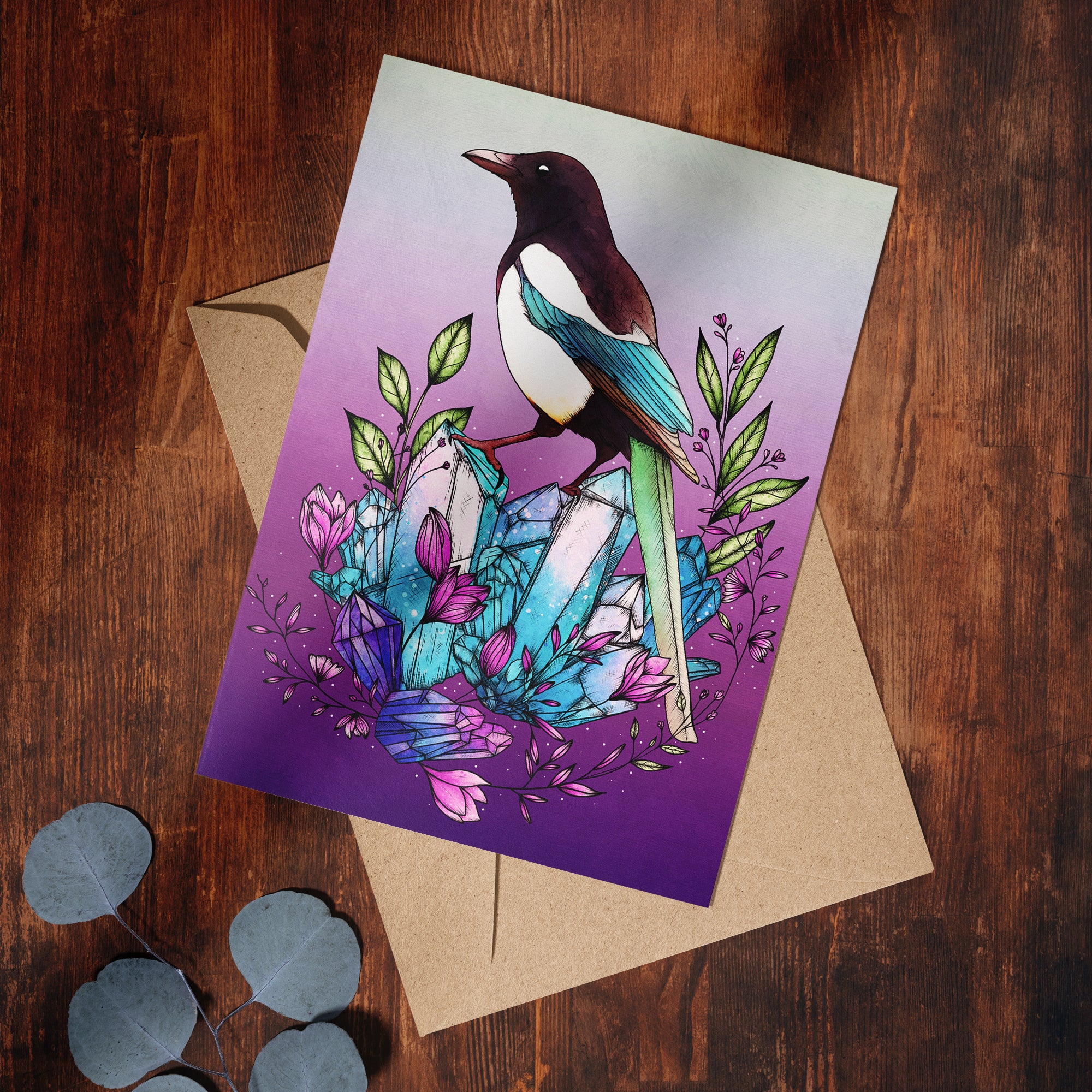 Crystal Magpie - Greeting Card