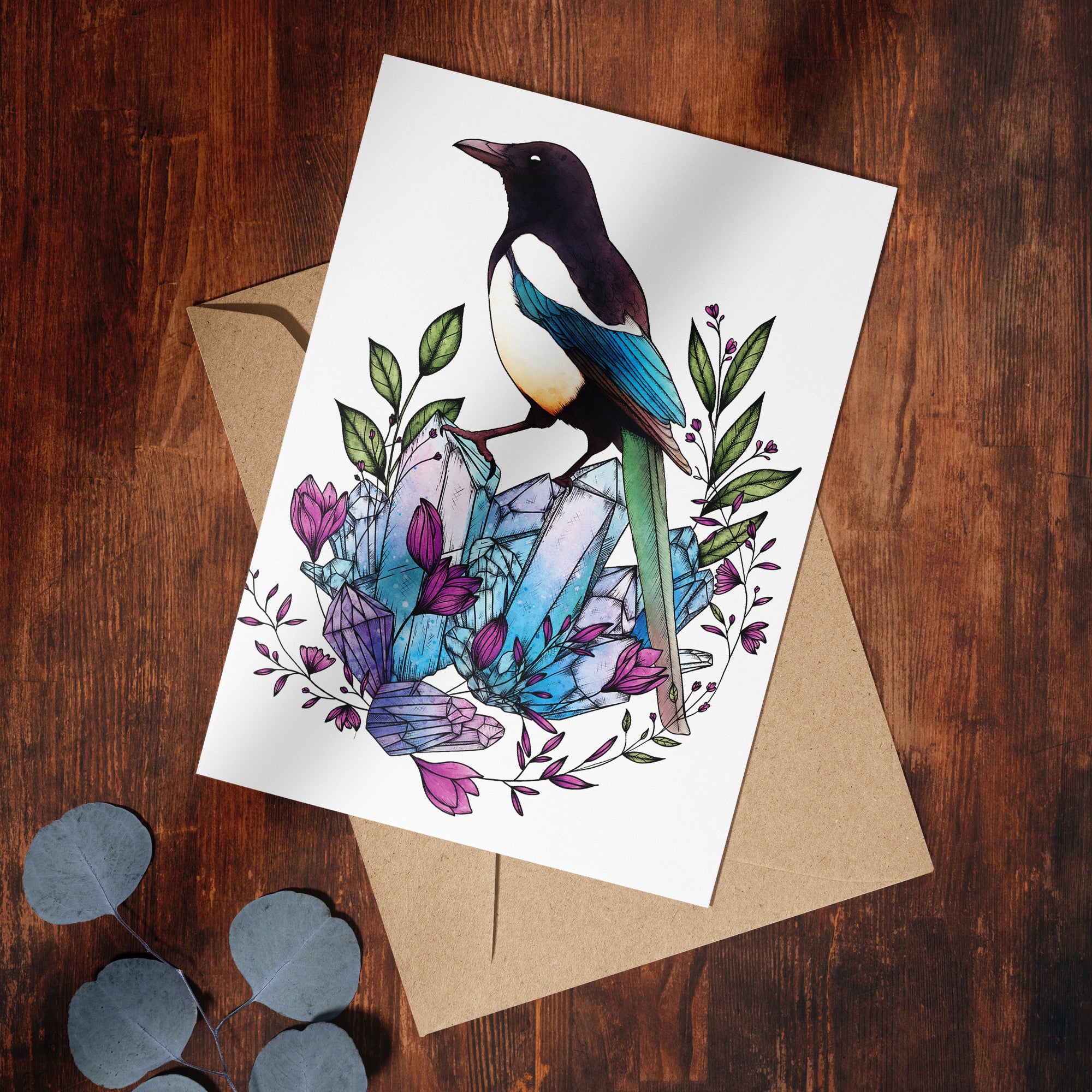 Crystal Magpie - Greeting Card