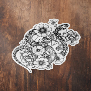 Floral Snake - Vinyl Sticker