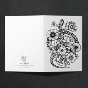 Floral Snake - Greeting Card