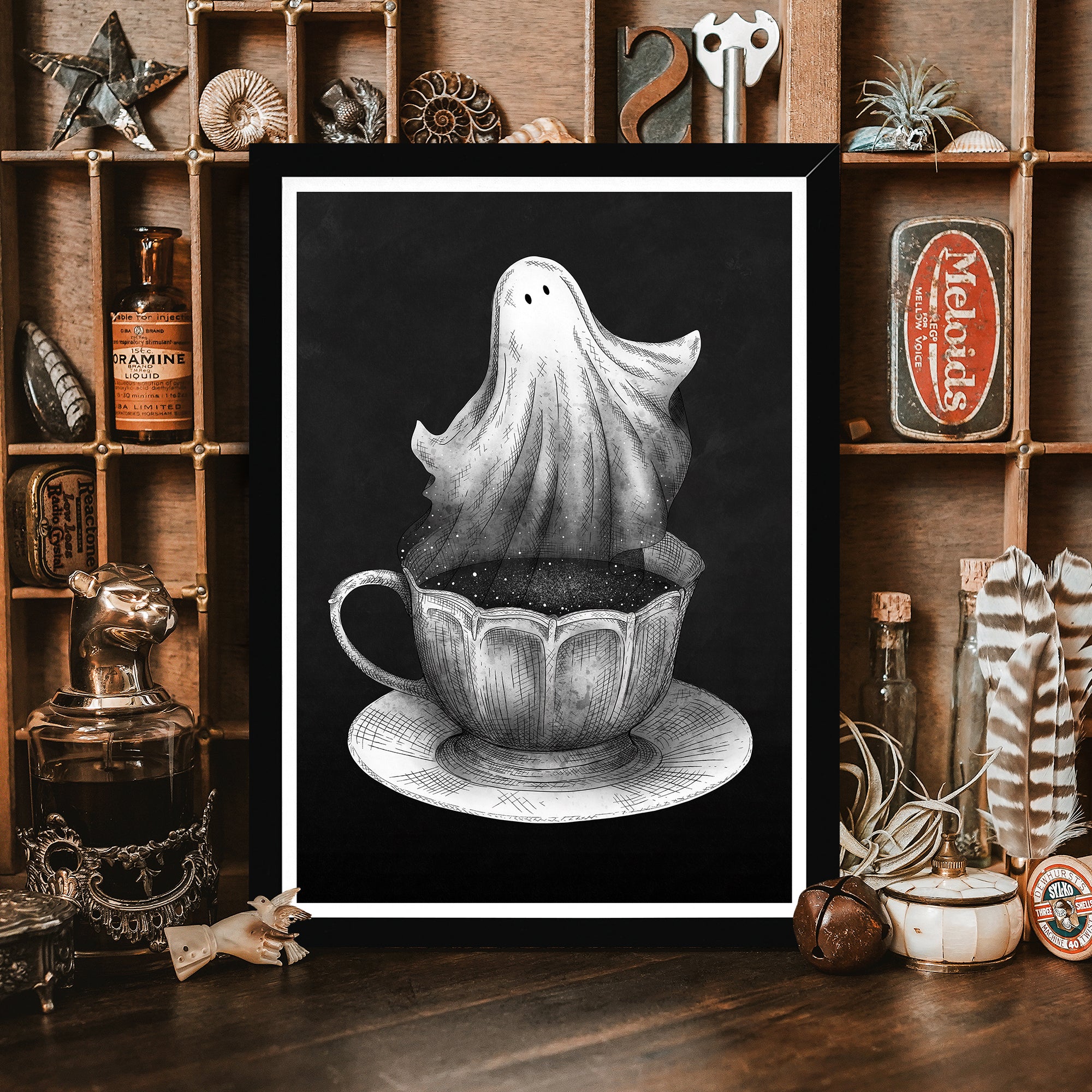 Ghost Tea - Framed Giclée Art Print