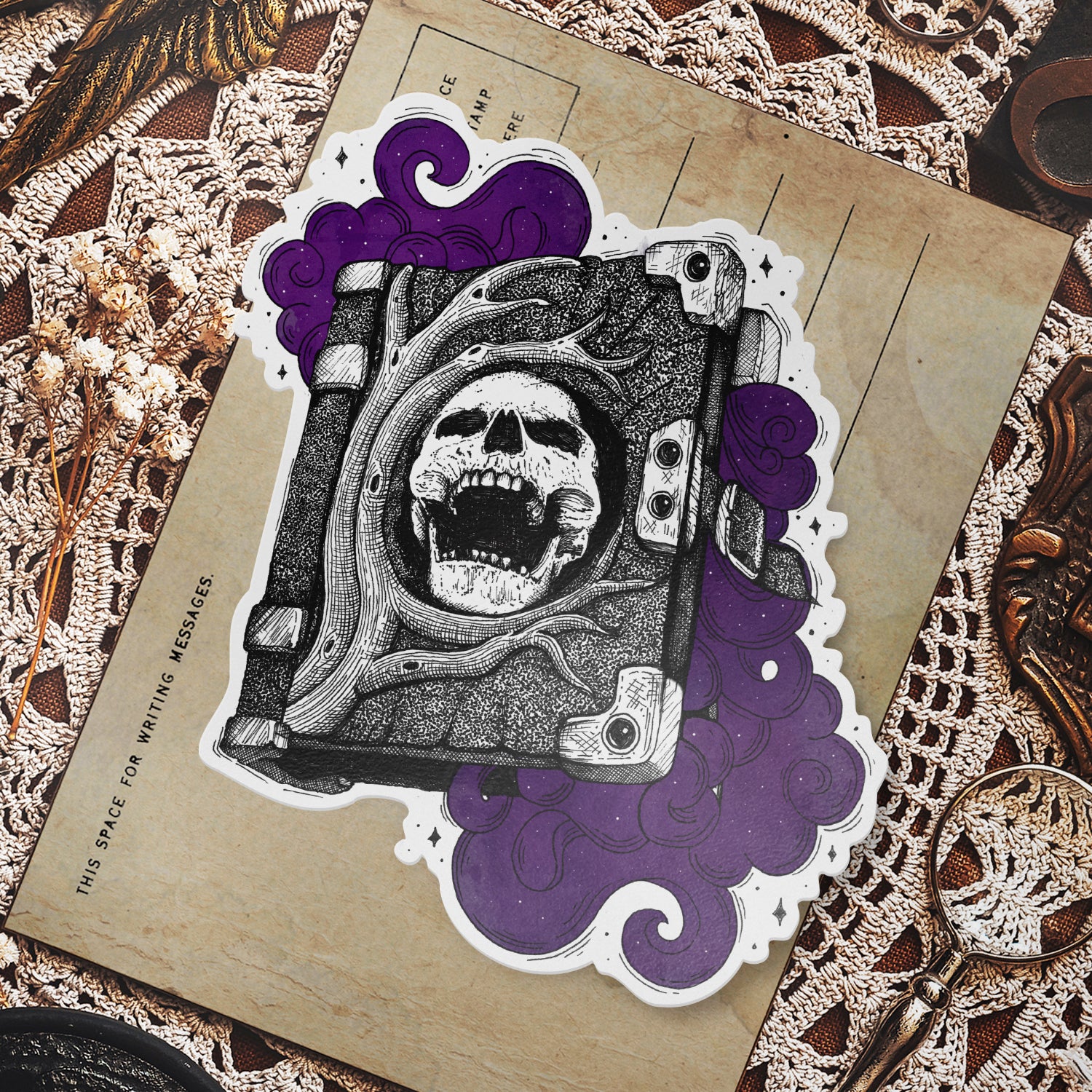 Gothic Spellbook - Vinyl Sticker