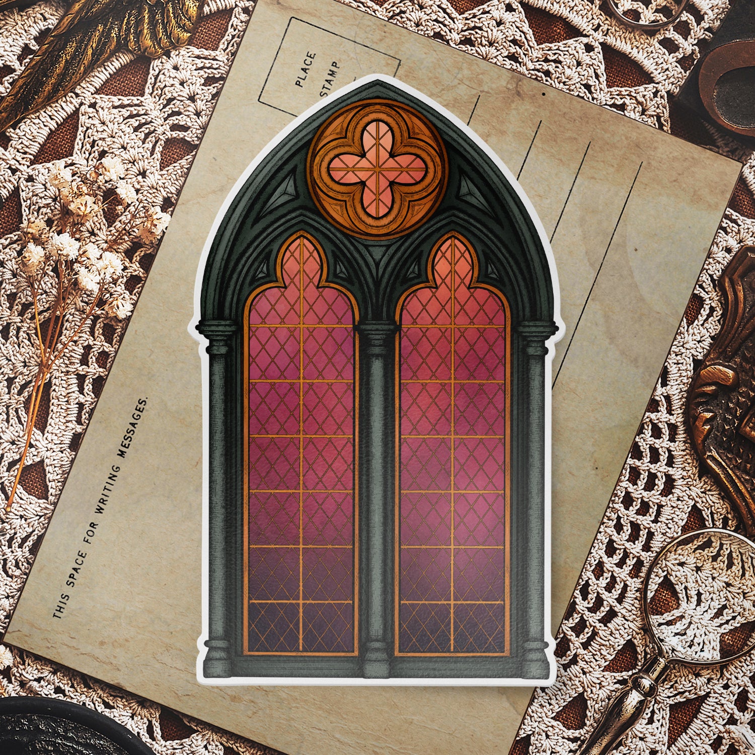 Gothic Arch Window - Vinyl Sticker