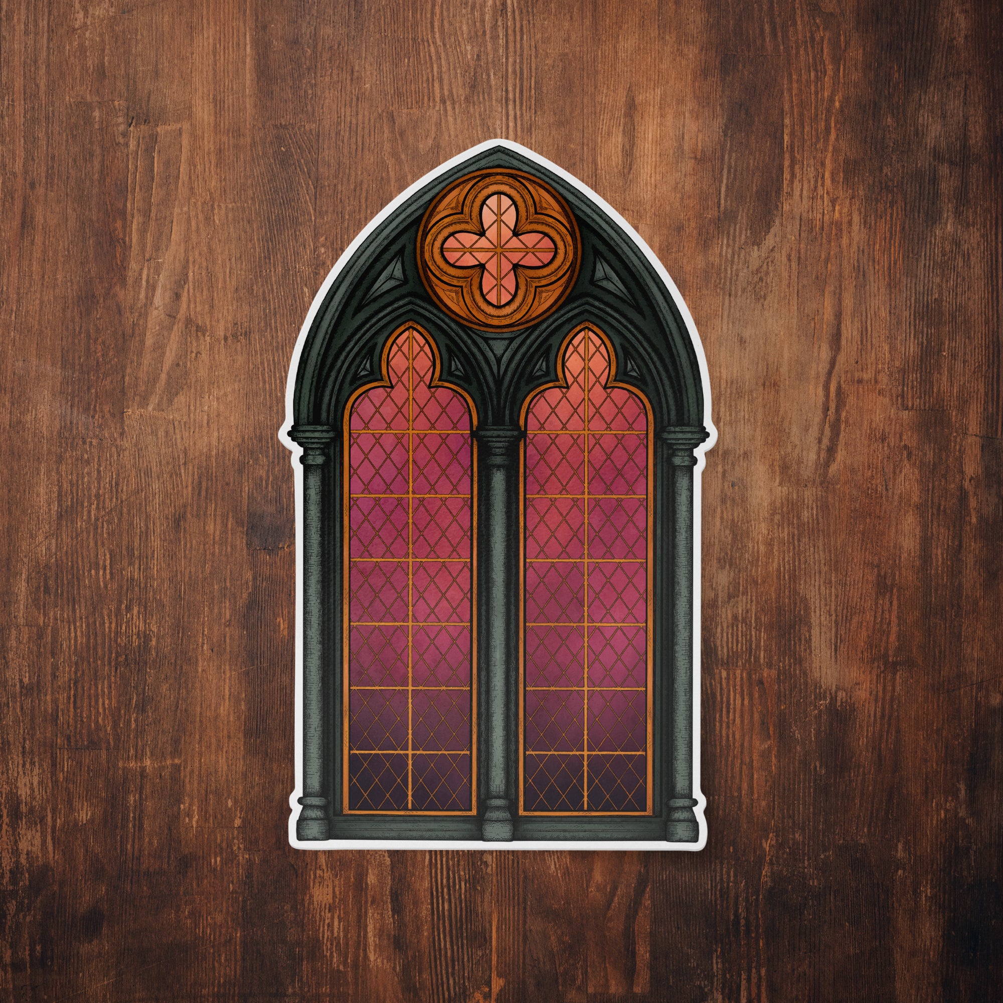 Gothic Arch Window - Vinyl Sticker