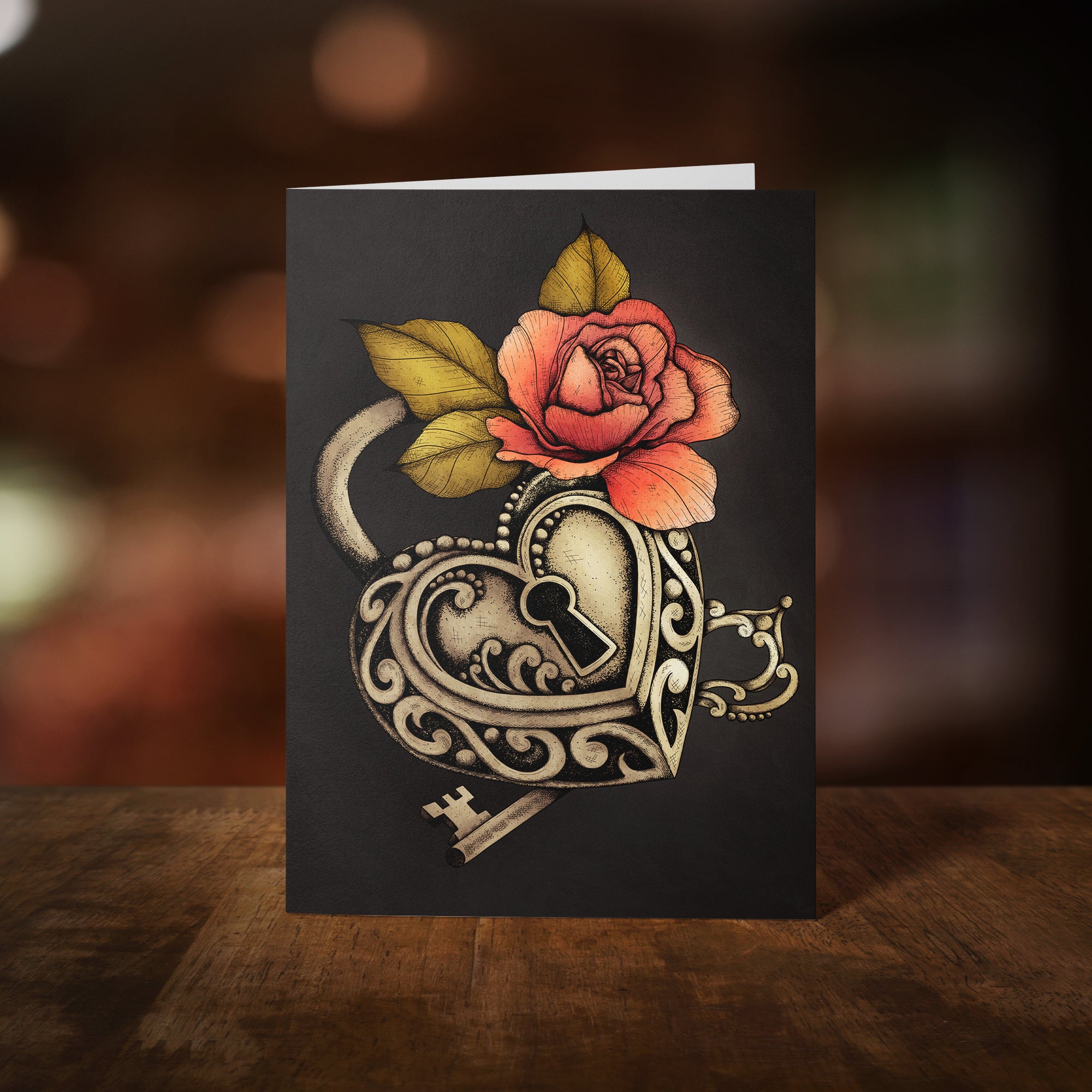 Lover's Lock - Greeting Card