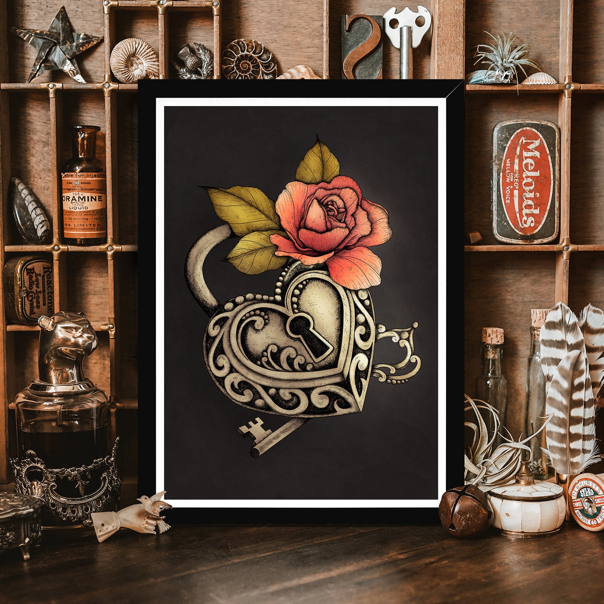 Lover's Lock - Framed Giclée Art Print