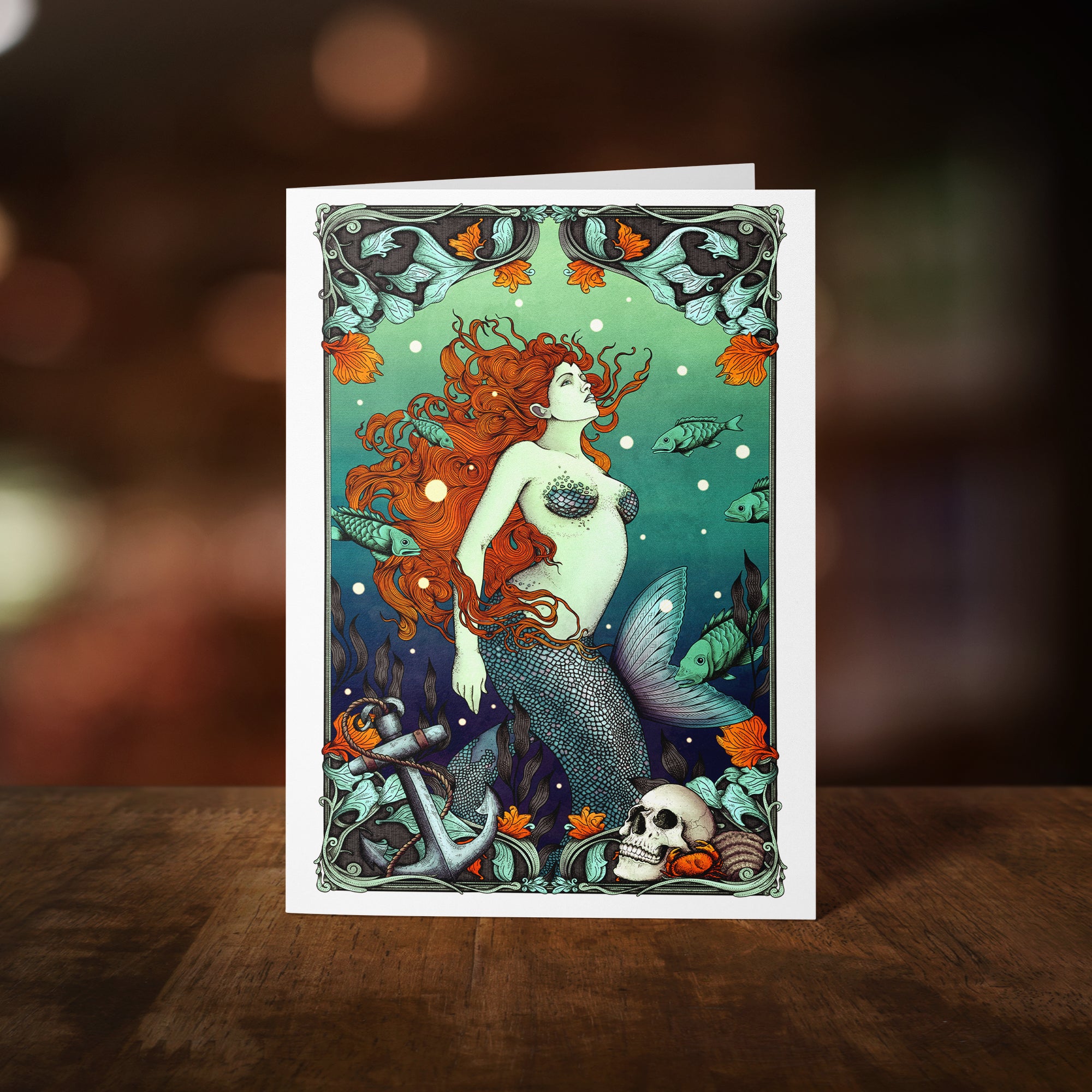 Mermaid & The Sailor - Greeting Card