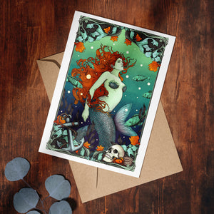 Mermaid & The Sailor - Greeting Card