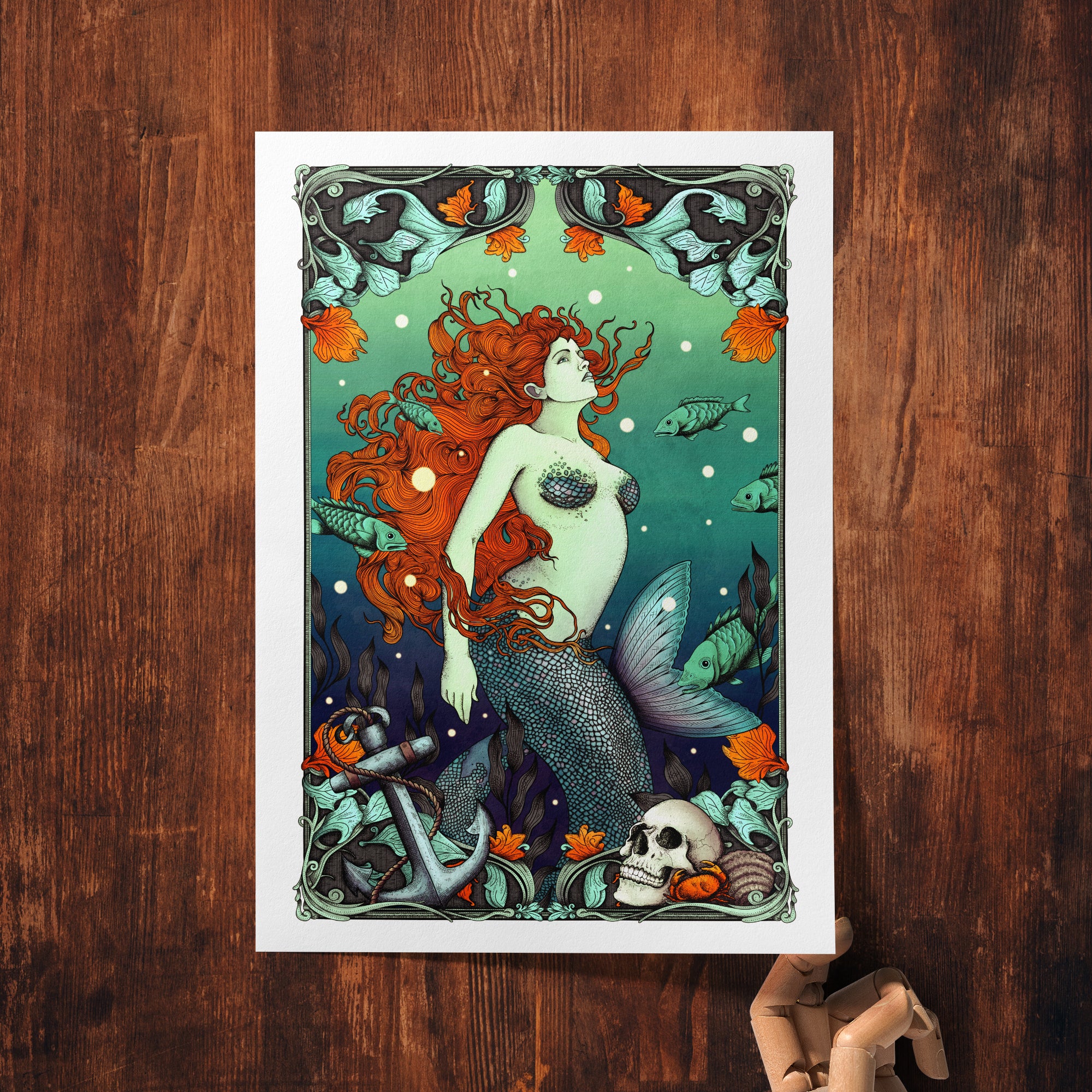 Mermaid & The Sailor - Giclée Art Print