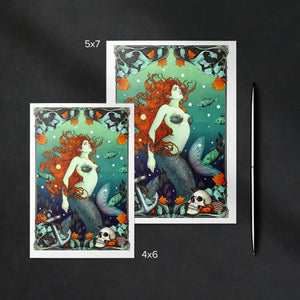 Mermaid & The Sailor - Greeting Card