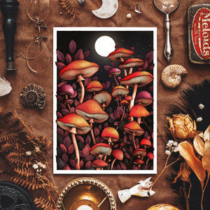 Moon Mushrooms - Giclée Art Print