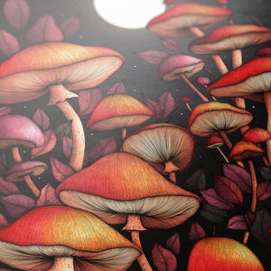 Moon Mushrooms - Giclée Art Print