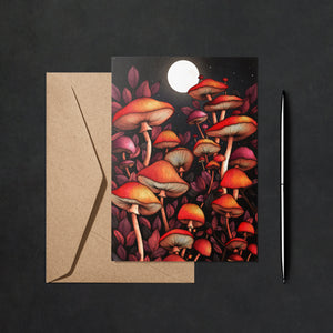 Moon Mushrooms - Greeting Card