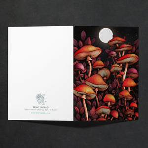 Moon Mushrooms - Greeting Card