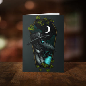 Plague Doctor Coffin - Greeting Card