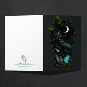 Plague Doctor Coffin - Greeting Card