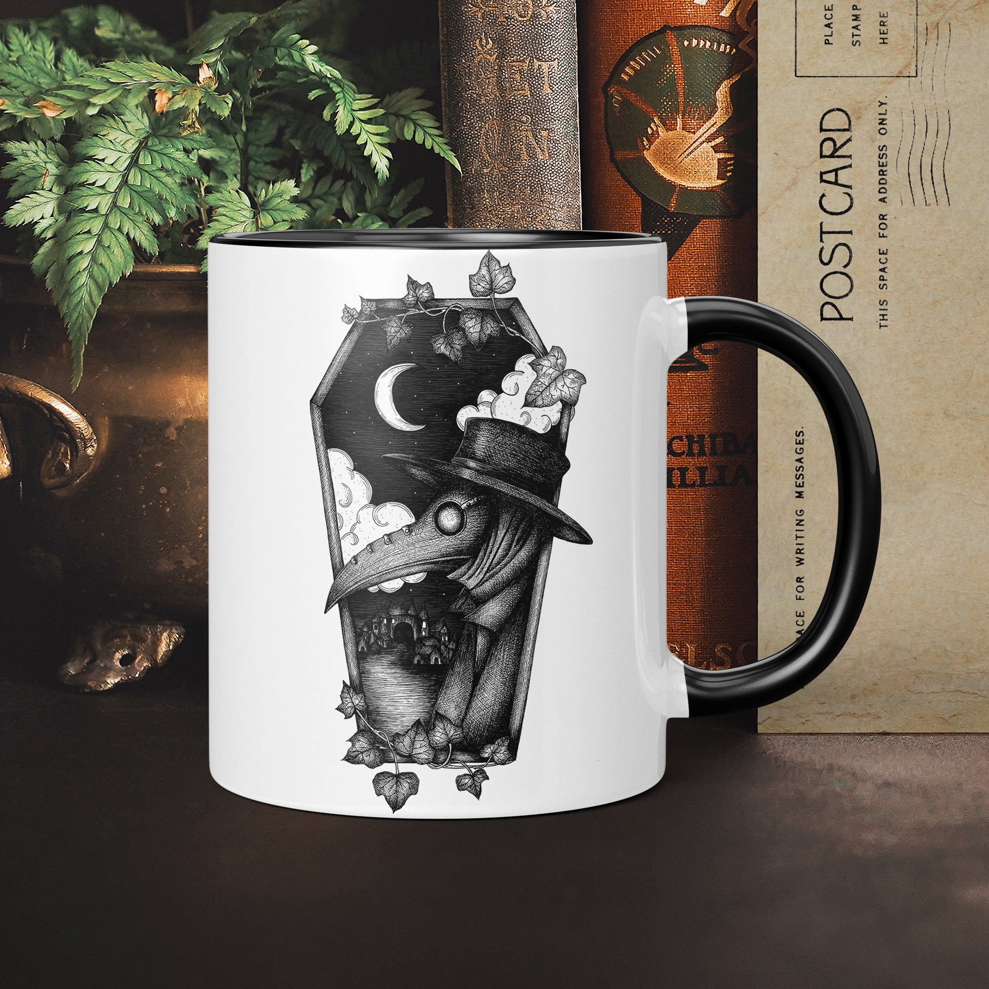 Plague Doctor Coffin - Ceramic Mug