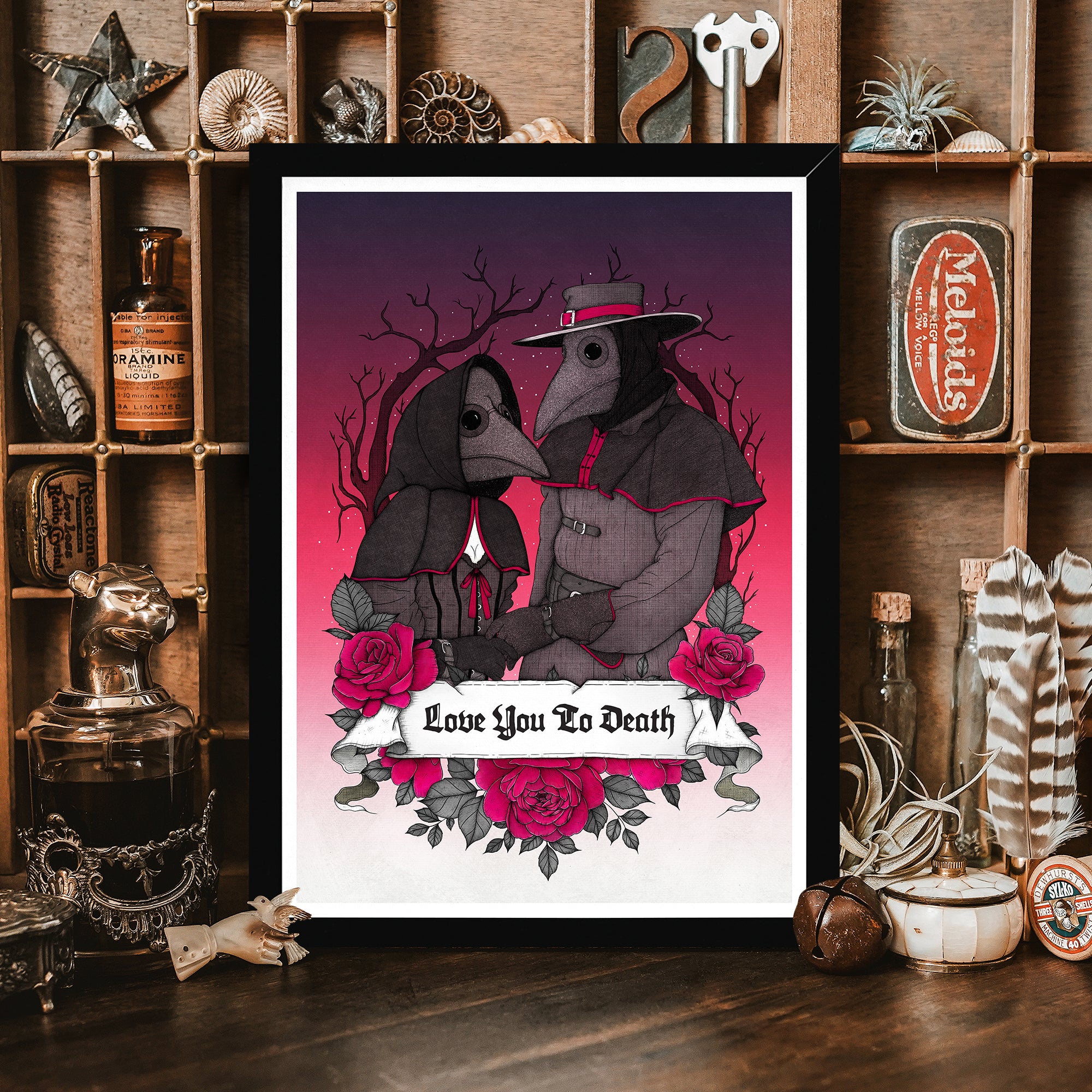 Love You To Death - Framed Giclée Art Print