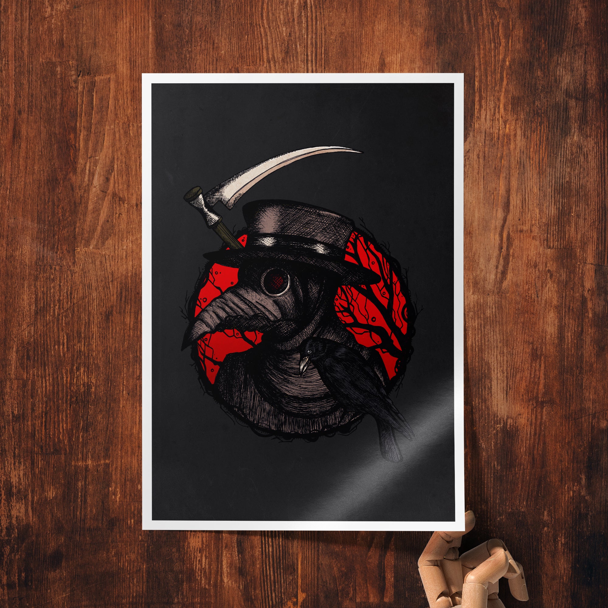 Plague Doctor Raven - Giclée Art Print