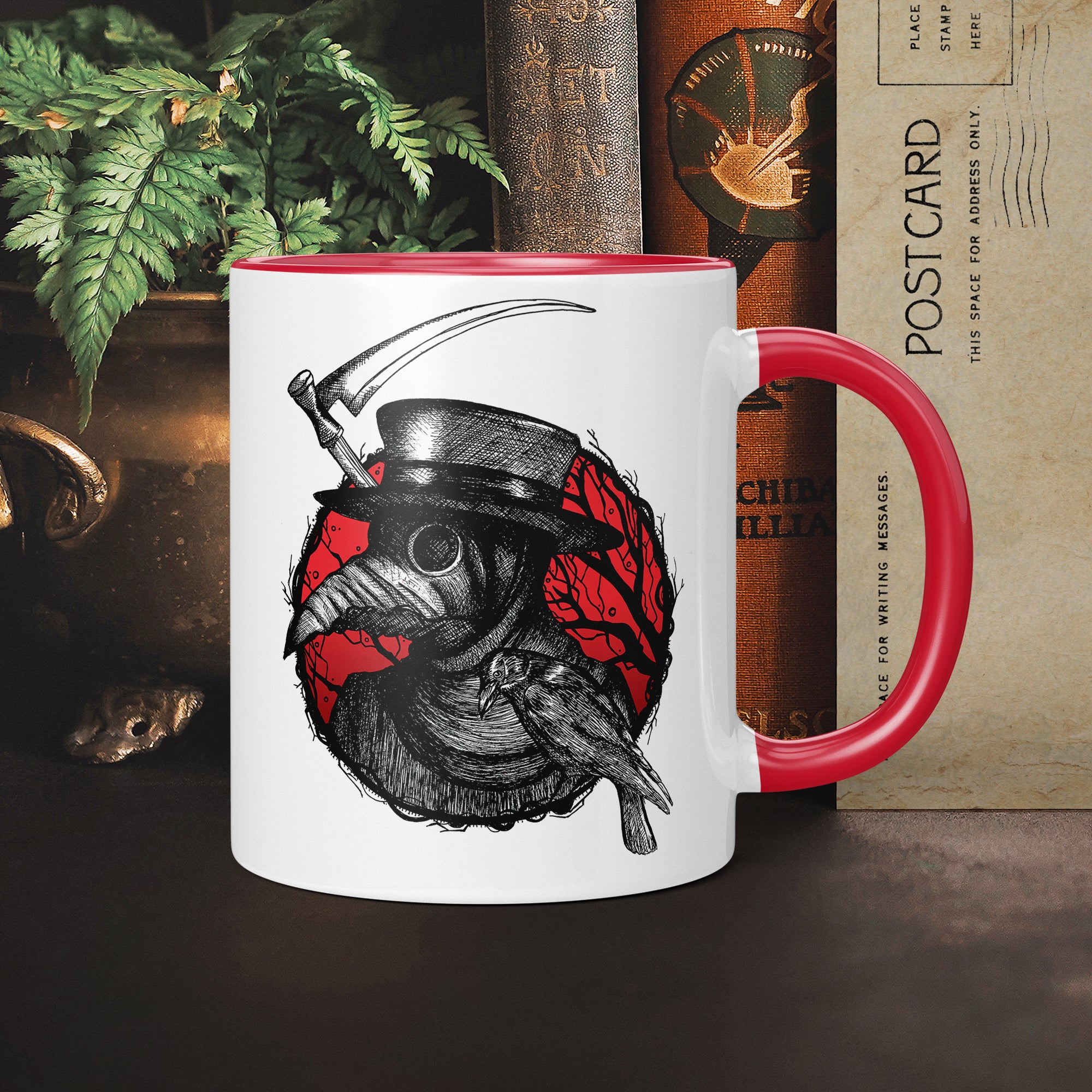 Plague Doctor & Raven - Ceramic Mug