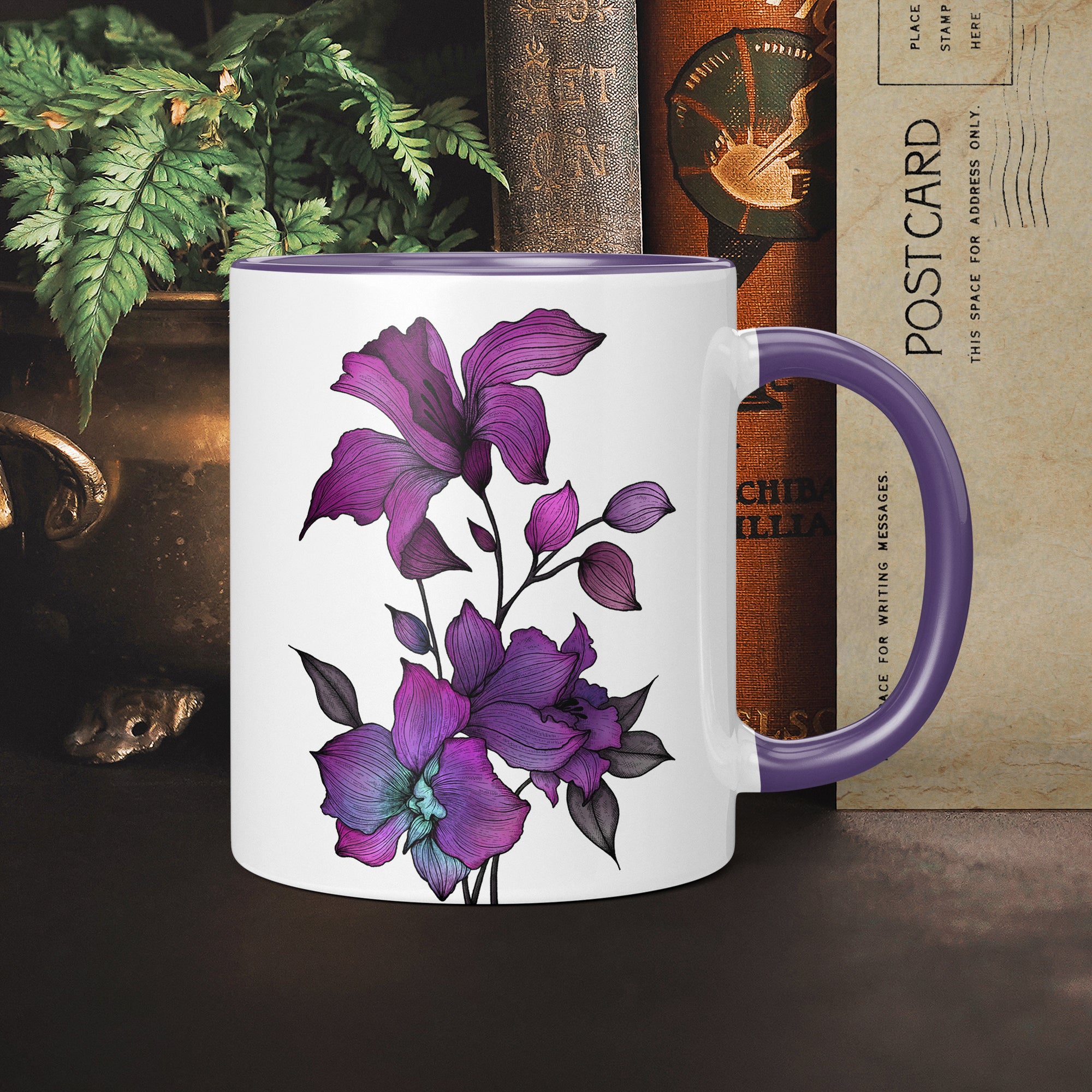 Purple Orchids - Ceramic Mug