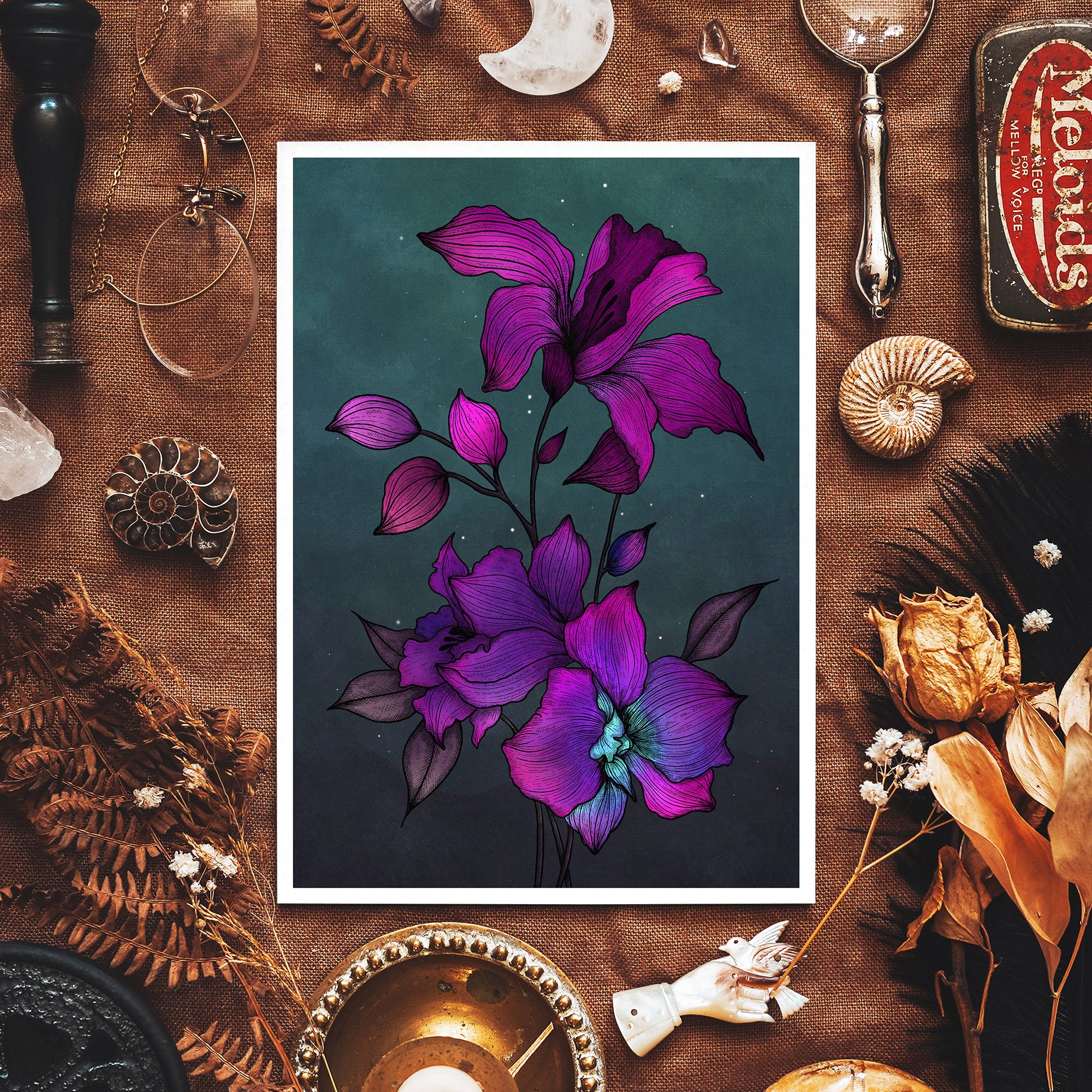 Purple Orchids - Giclée Art Print