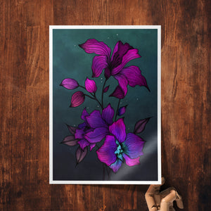 Purple Orchids - Giclée Art Print