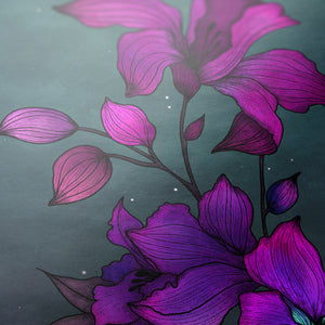 Purple Orchids - Giclée Art Print