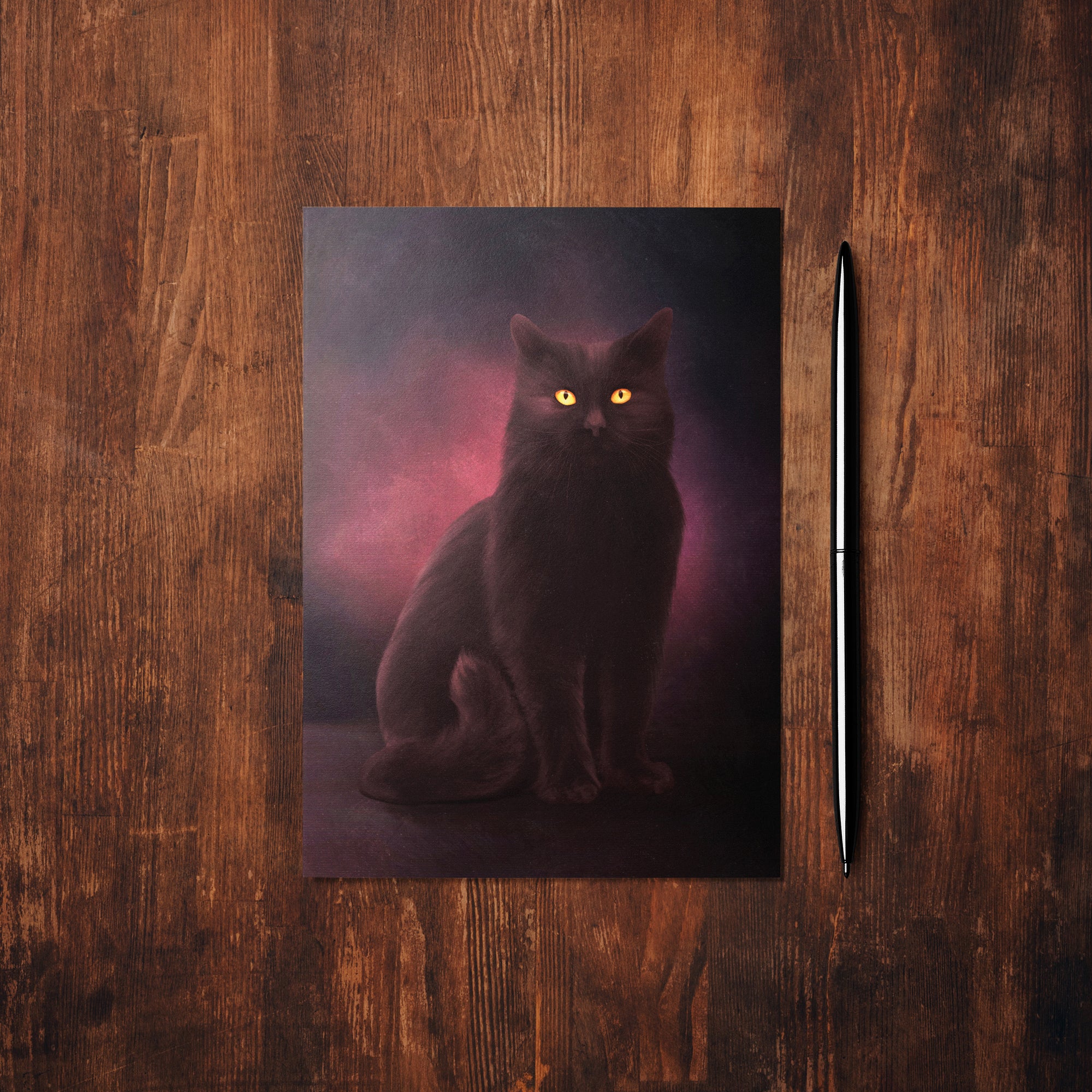 Shadow Cat - Glossy Fine Art Postcard