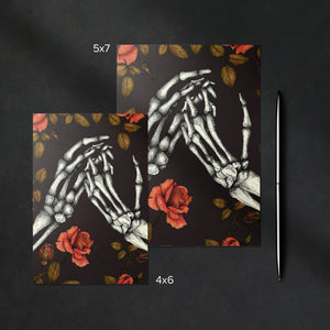 Skeleton and Roses - Greeting Card