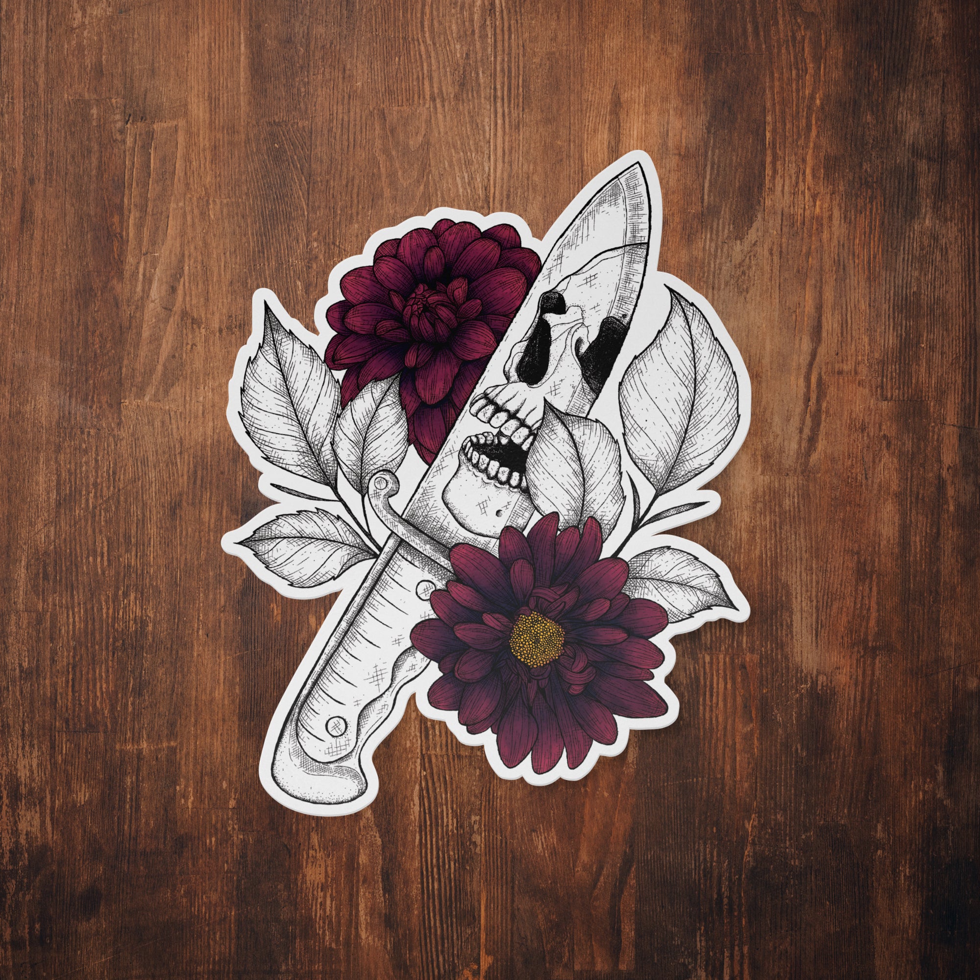 Skull Knife - Vinyl Sticker