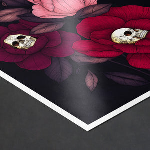 Skull Peonies - Giclée Art Print