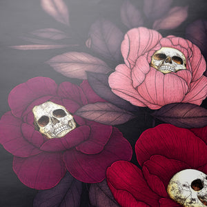 Skull Peonies - Giclée Art Print