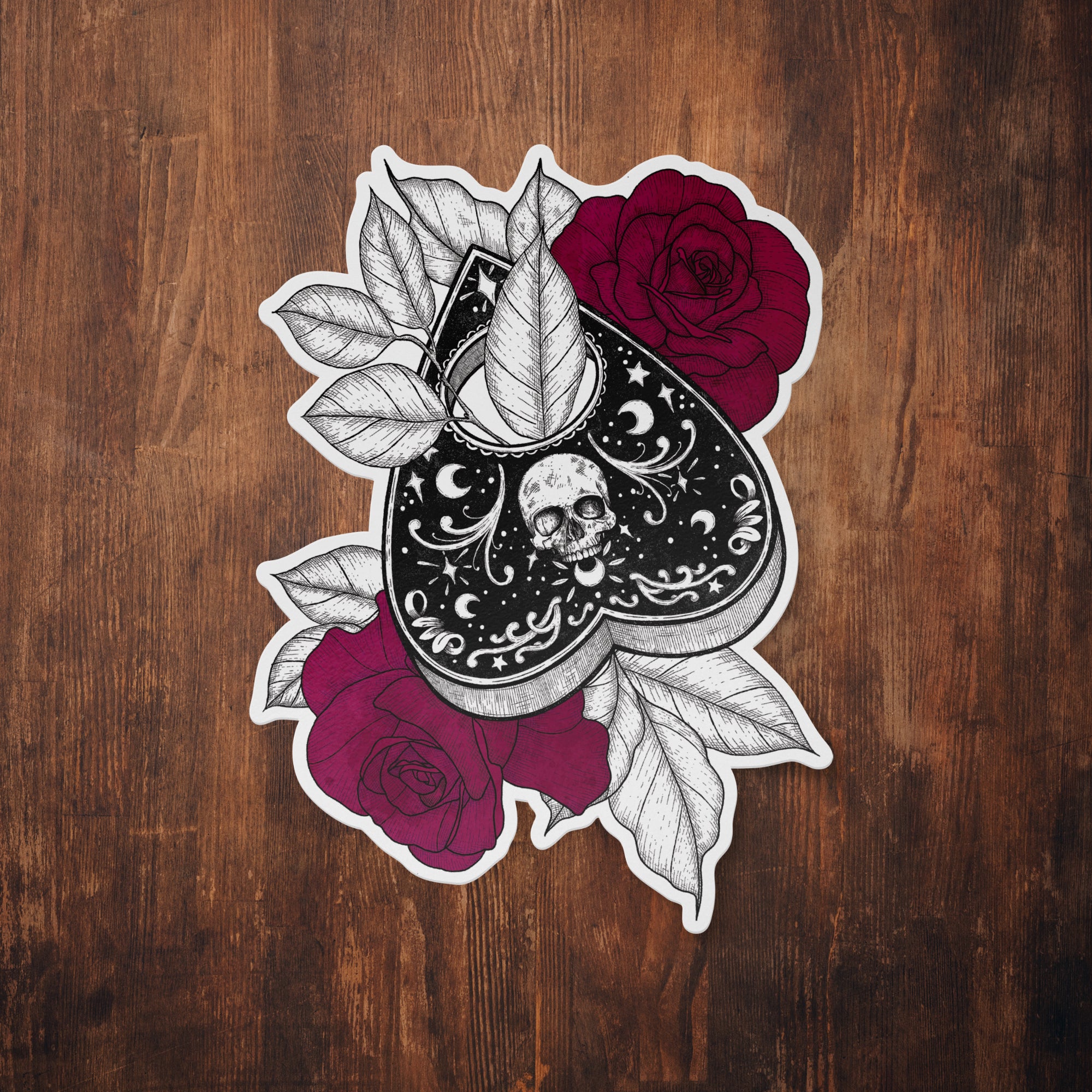 Skull Planchette - Vinyl Sticker