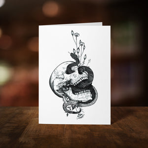 Snake and Skull - Greeting Card