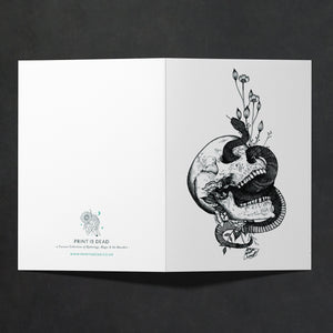 Snake and Skull - Greeting Card