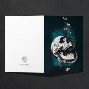 Snake and Skull - Greeting Card