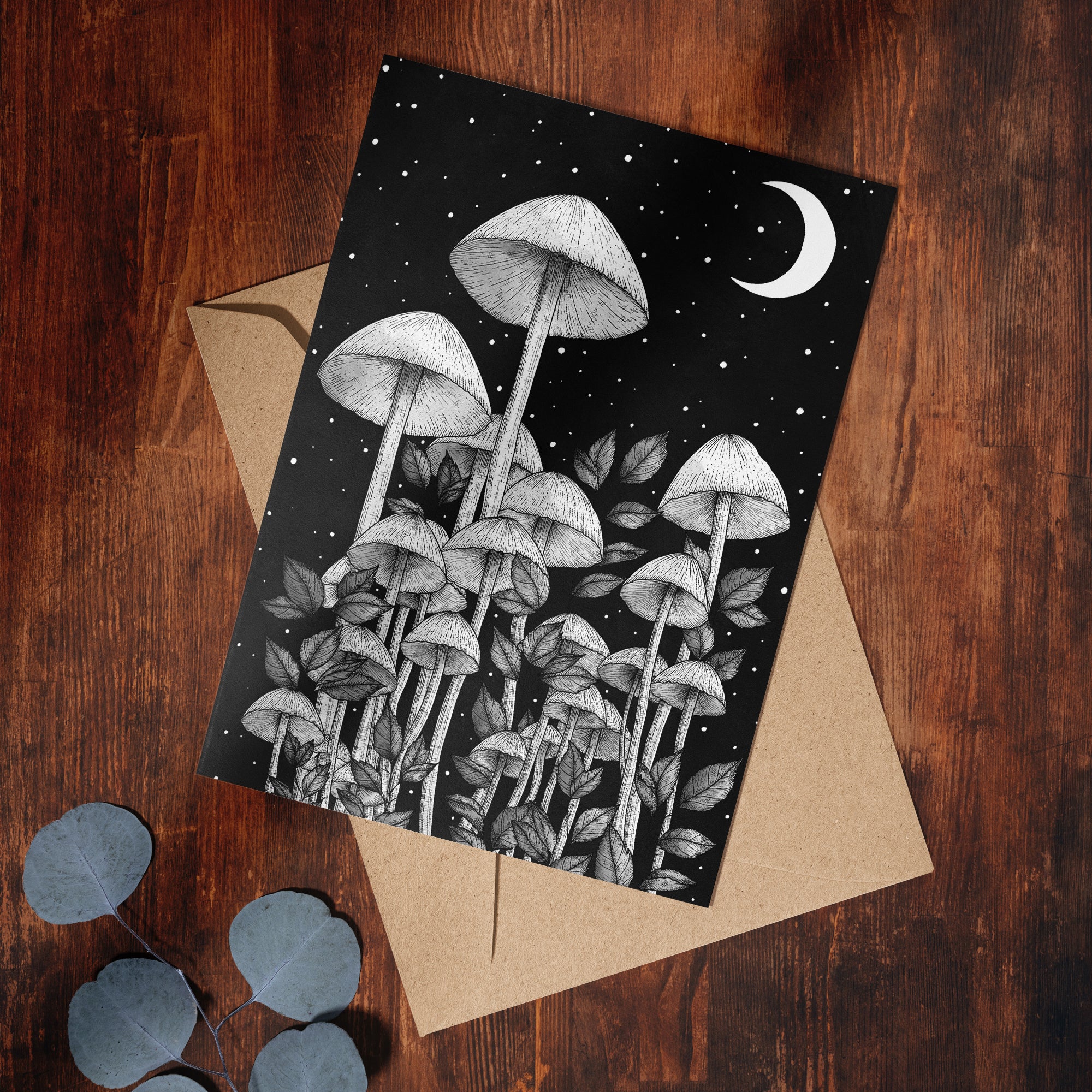 Starlight Mushrooms - Greeting Card