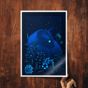 Starlight Cat - Giclée Art Print