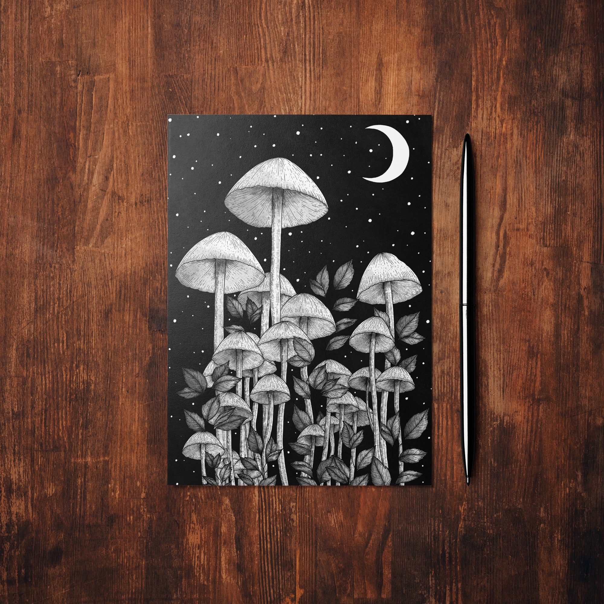 Starlight Mushrooms - Mohawk Fine Art Postcard