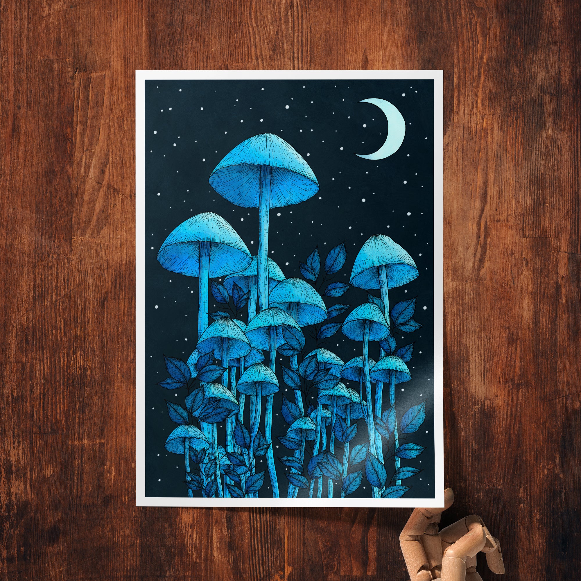 Starlight Mushrooms - Giclée Art Print