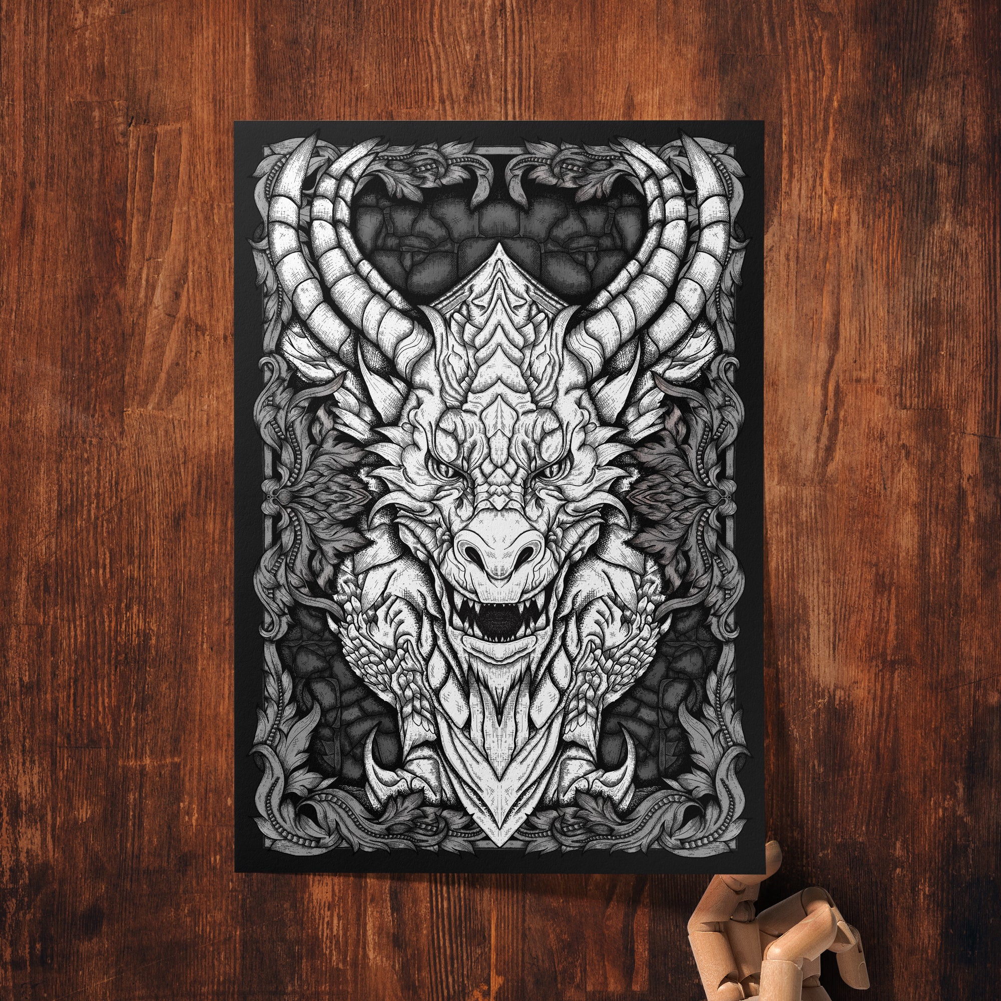 Stone Dragon - Giclée Art Print