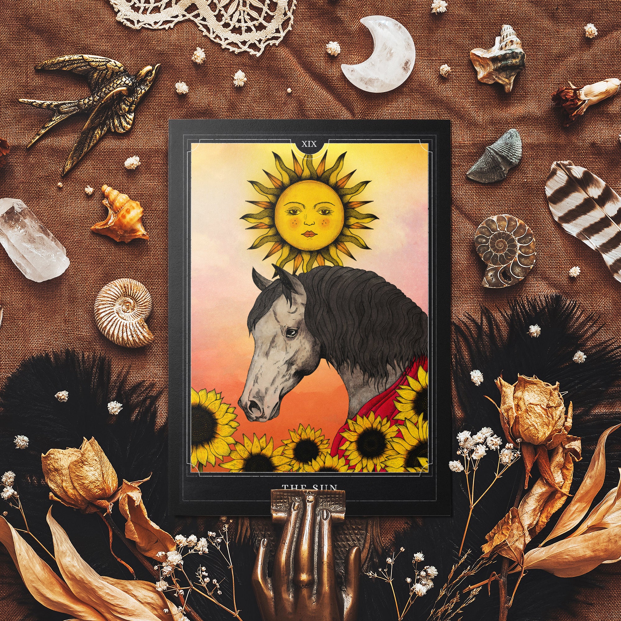 The Sun Tarot - Glossy Fine Art Postcard