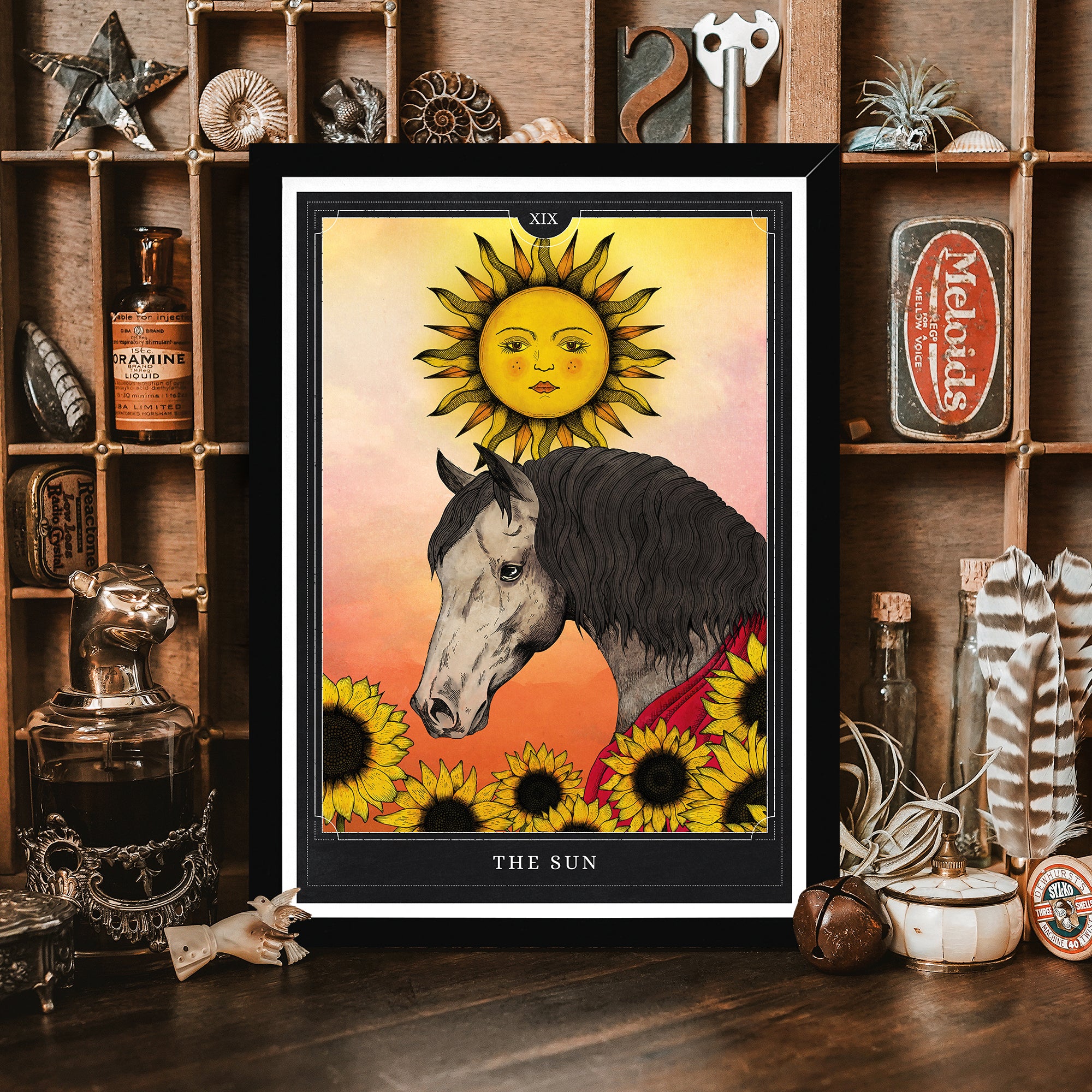 The Sun Tarot - Framed Giclée Art Print