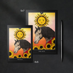 The Sun Tarot - Glossy Fine Art Postcard