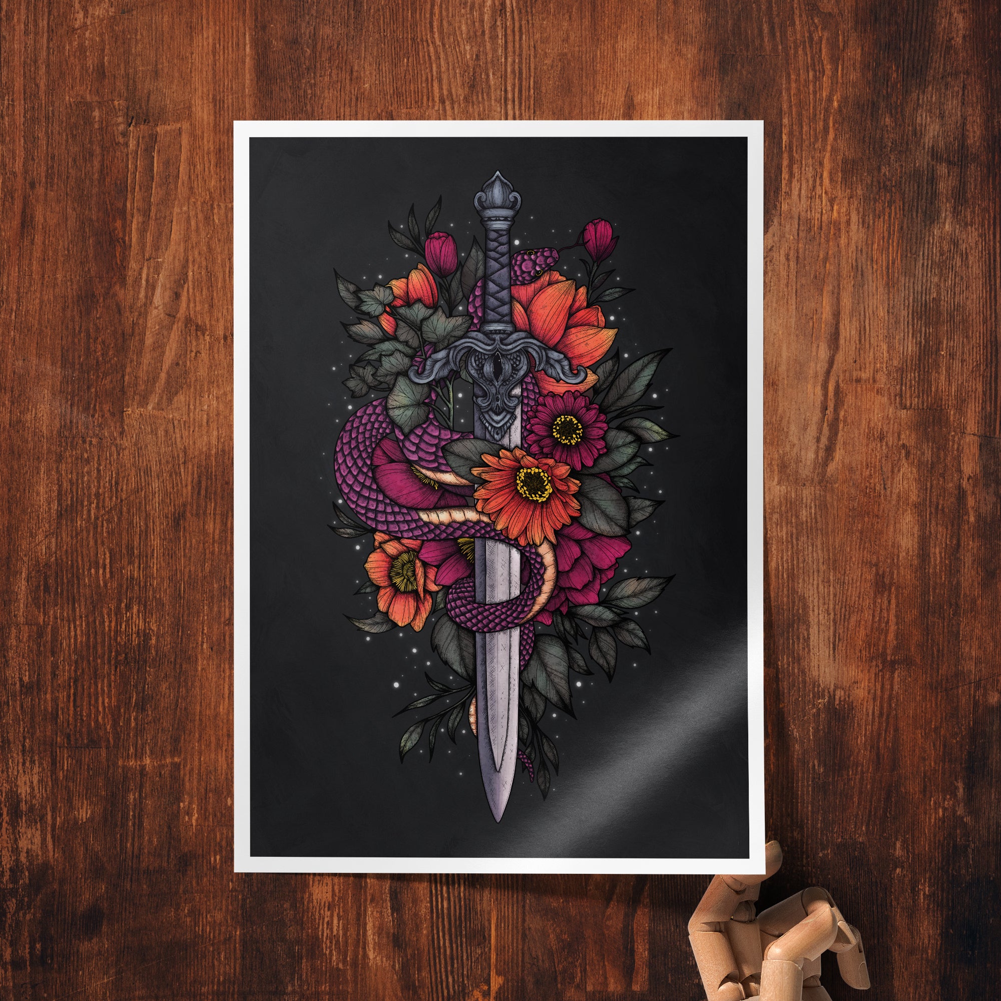 Sword & Serpent - Giclée Art Print