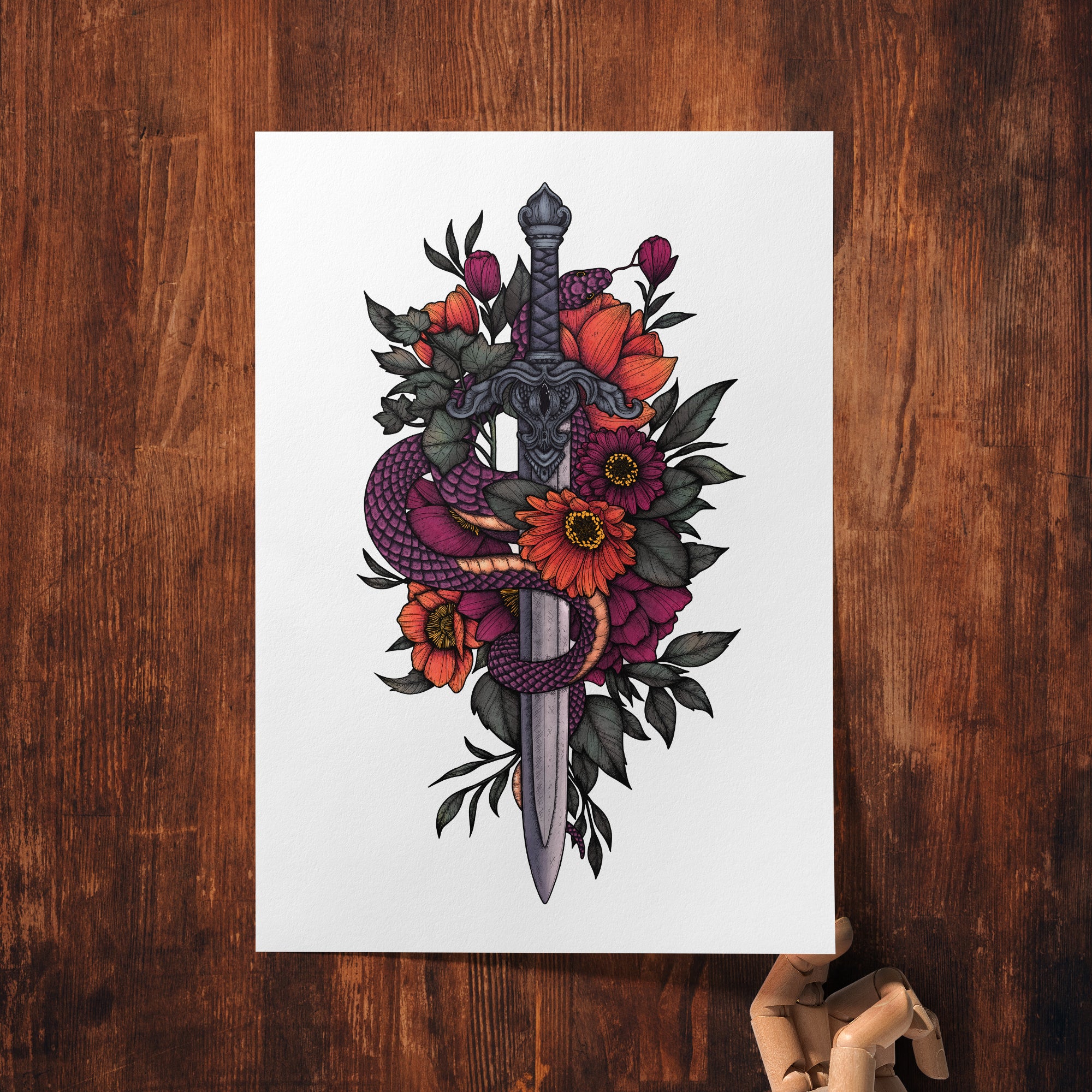 Sword & Serpent - Giclée Art Print